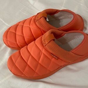 Women’s Orange Quilted Slip-On Shoes